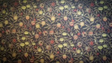 Antika Eski Kağıt Bağbozumu Dokuları. Şato İçi Neo-gotik Tarzı