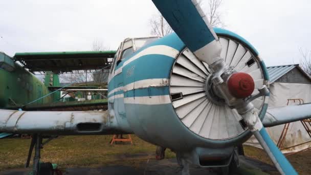 소비에트 러시아와 Models Military Airplane Helicopters Displayed Riga Aviation Museum — 비디오