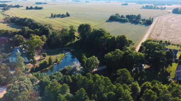 Abgunste Manor Farnosti Zalenieku Oblast Jelgavas Lotyšsko Evropa Zámek Byl — Stock video