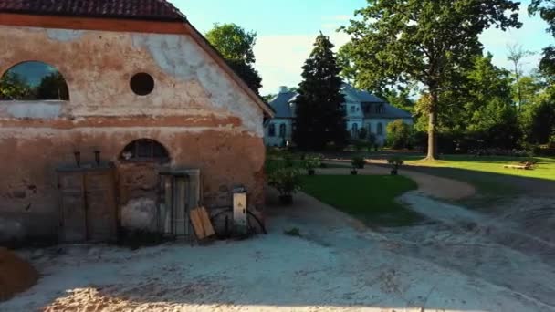 Abgunste Der Gemeinde Zalenieku Region Jelgavas Lettland Europa Das Herrenhaus — Stockvideo