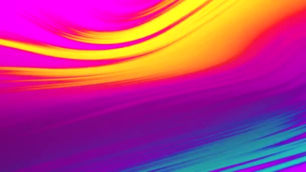 Abstract Liquid Waves Fluid Gradient Motion Background Seamless Loop Neon — Stock Video