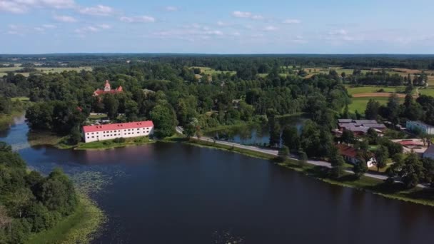 Edole Castle Letônia História Arquitetura Destinos Viagem Marco Nacional Vista — Vídeo de Stock