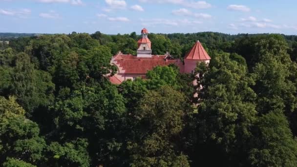 Edole Castle Latvia History Architecture Travel Destinations National Landmark Letecký — Stock video