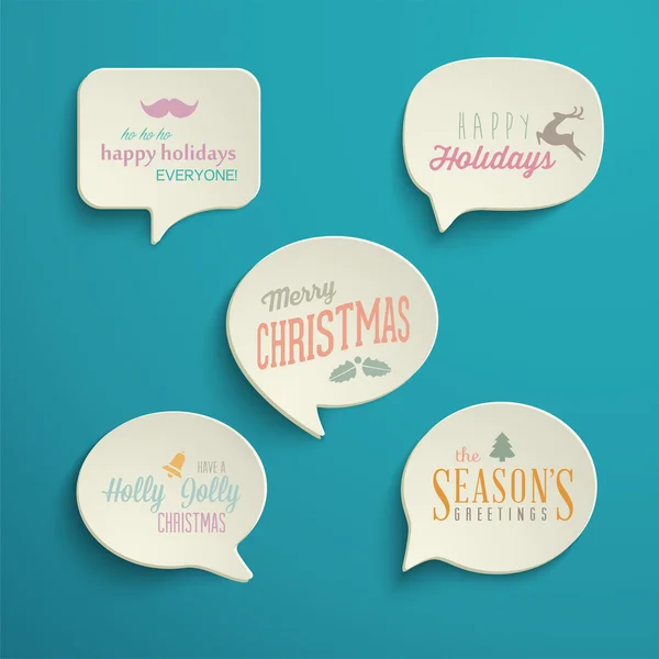 Holiday Speech Bubbles — Stock Vector