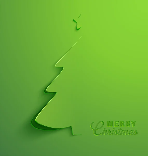 Weihnachtsgrußkarte, Weihnachtsbaum — Stockvektor