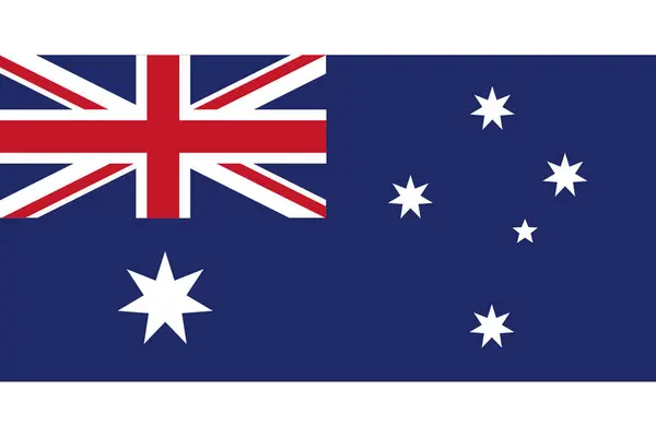 Australien Flaggland Nationella Resor Vektor — Stock vektor