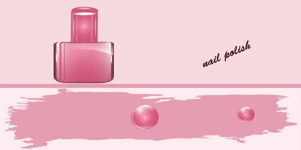 Pink Nail Polish Shiny Drops Abstract Background Vector Fashion Beauty — Stock Vector