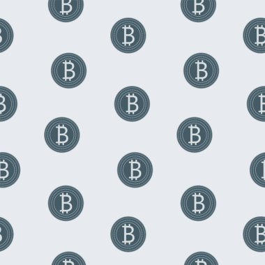 Bitcoin sembolü - desen - ışık arkaplan - vektör. Kripto para birimi ödemeleri