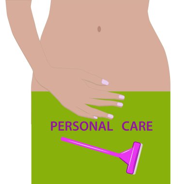 Kadın havluyla, jiletle, vektörle kaplanmış. Karantinaya alın. Evde kal. Moda güzeli. Ruh Sağlığı