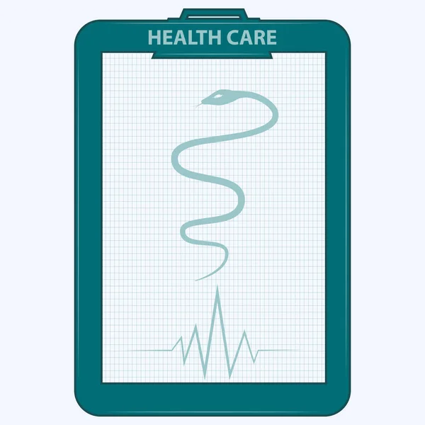 Día Del Trabajador Médico Pizarra Cuidado Salud Símbolo Serpiente Gráfico — Vector de stock
