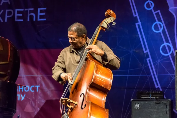 O baixista de jazz Buster Williams se apresentou ao vivo no Nisville Jazz Festival, em 11 de agosto. 2016 — Fotografia de Stock