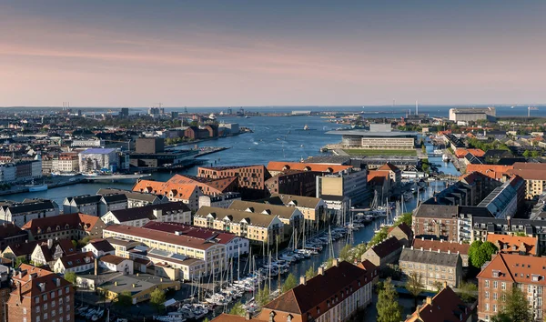 Copenhague Areal View Puerto Interior y Canales — Foto de Stock