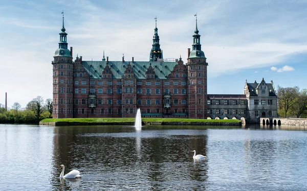 Vista Externa Castelo Renascentista Frederiksborg Frederiksborg Slot Século Xvii Hillerod — Fotografia de Stock