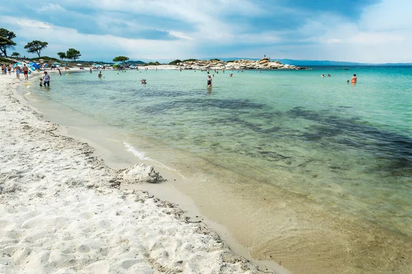 Karydi Beach Sithonia Chalkidiki Greece Jly 2021 Aegean Seascape Beautiful — 스톡 사진