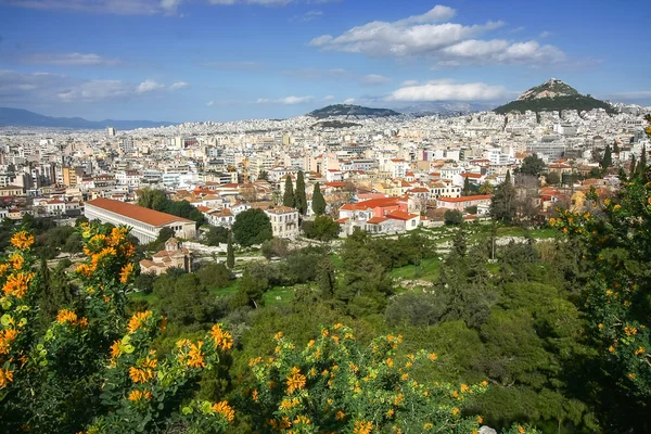View of Athens and Mount Lycabettus — Stock Photo, Image