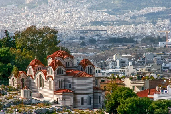 St.Marei church, Athens cityscape, Greece — Stock Photo, Image