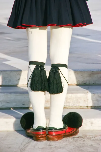 Evzone guarding in Athens — Stock Photo, Image