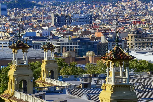 View on the Barcelona from Montjuic — Stock Photo, Image