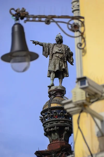 Statua di Colombo a Barcellona — Foto Stock