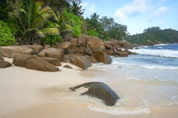 Strand op de Seychellen — Stockfoto