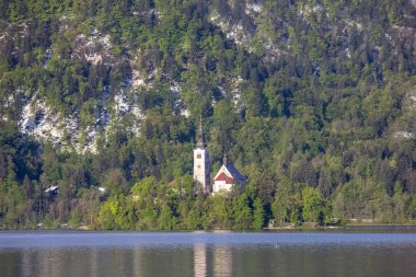 Bled, Slovenya - küçük kilise Adası
