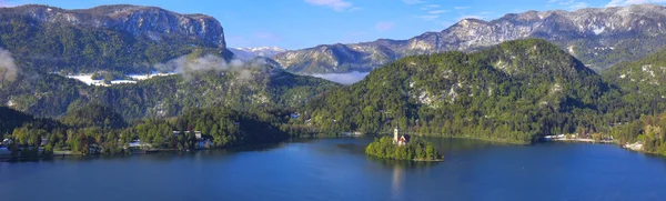 Ausgeblutet, Slowenien - Panorama — Stockfoto