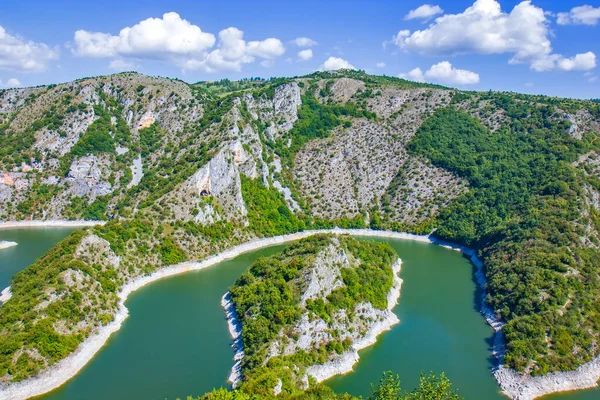 Mäandern Des Flusses Uvac Serbien — Stockfoto