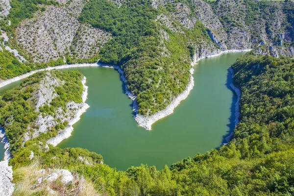 Меандри Річки Увац Сербія — стокове фото