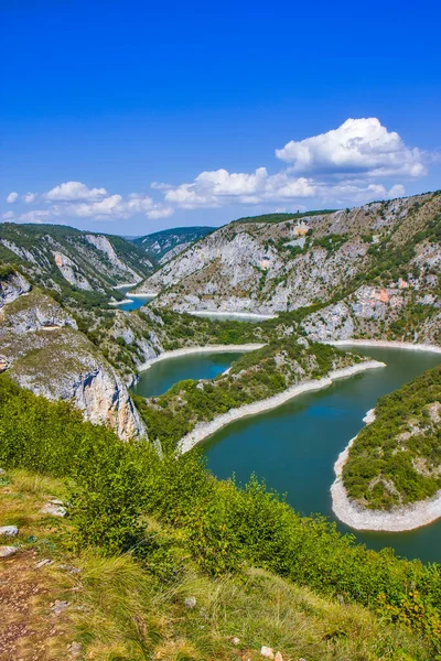Mäandern Des Flusses Uvac Serbien — Stockfoto