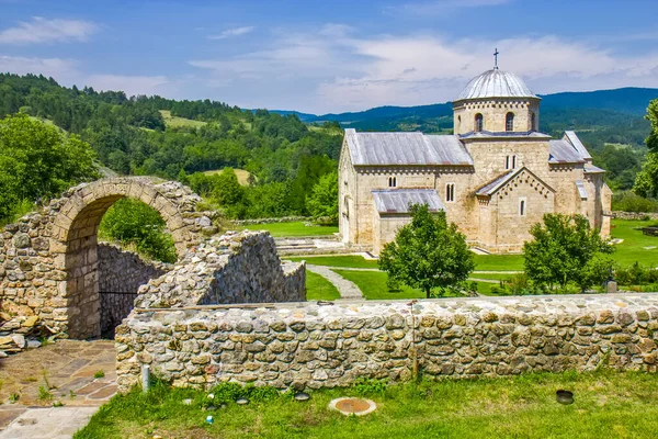 Antigo Mosteiro Medieval Gradac Sérvia — Fotografia de Stock