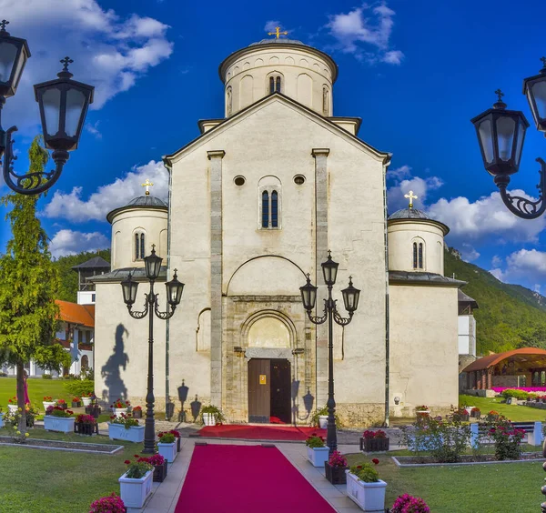 Veduta Del Monastero Serbo Ortodosso Situato Vicino Prijepolje — Foto Stock
