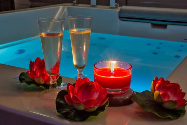 Noche Romántica Bañera —  Fotos de Stock