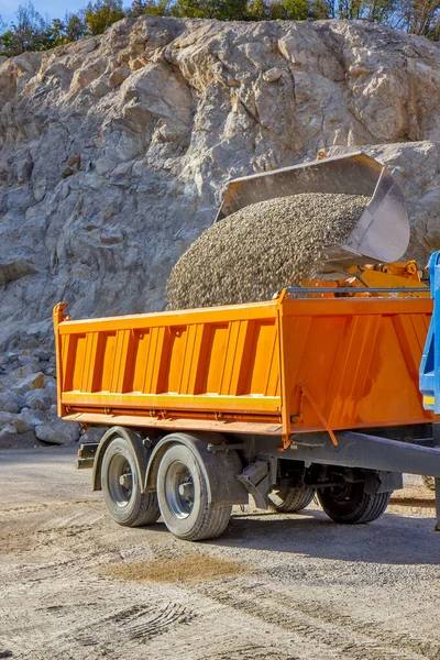 Loading Gravel Truck — Stock Photo, Image