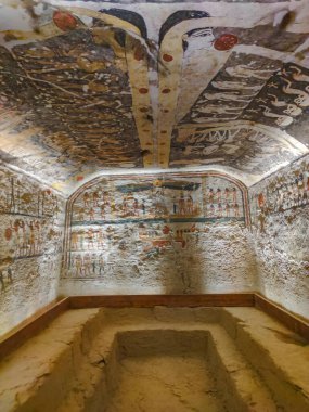 Krallar Vadisi, Teb, Luxor, Mısır 'daki Mısır Firavun mezarının içinde.