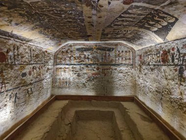 Krallar Vadisi, Teb, Luxor, Mısır 'daki Mısır Firavun mezarının içinde.
