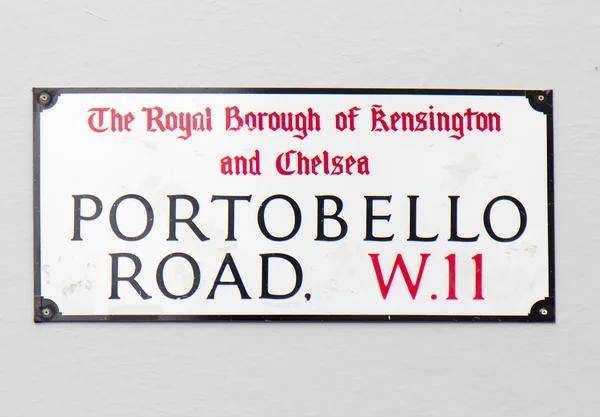 Portobello vägskylt, london — Stockfoto