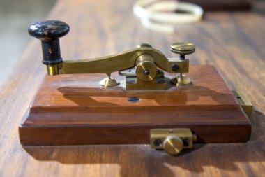 Vintage Morse telegraph machine clipart