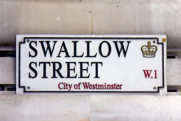 Swallow street sign, London — Stock Photo, Image