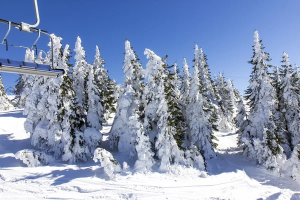 Skilift op de berg — Stockfoto