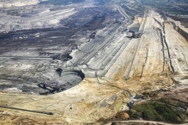 kömür madeni, havadan görünümü içinde büyük Ekskavatör