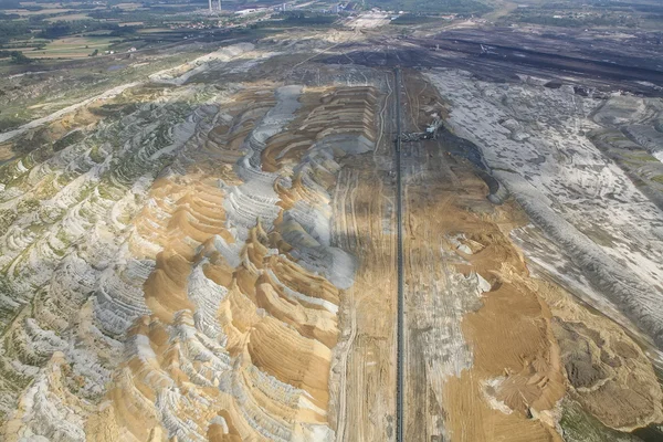 Mina de carbón, vista aérea — Foto de Stock