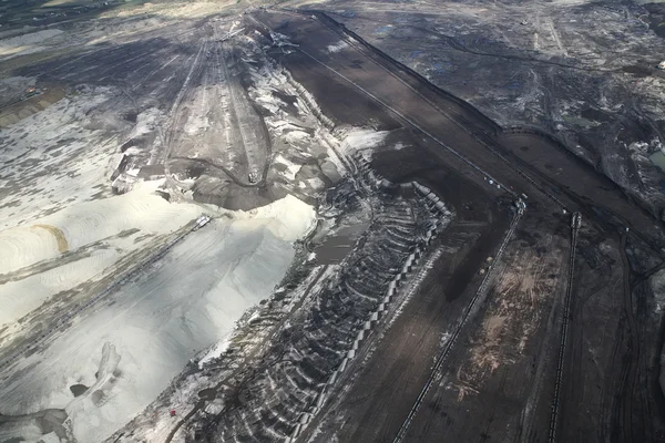 Minas de carvão, vista aérea — Fotografia de Stock