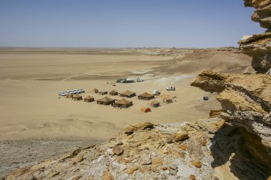 Camp in Sahara clipart