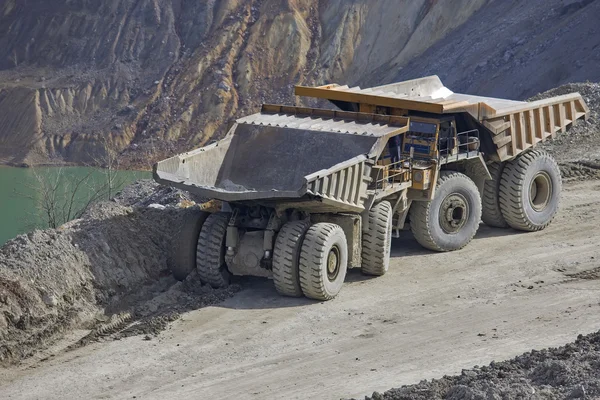 Dumper in open pit — Stock Photo, Image