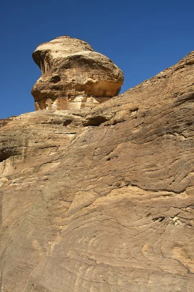 Uitzicht op de rotsen in Petra, Jordan — Stockfoto