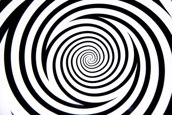 Black and white hypnotic circle — Stock Photo, Image