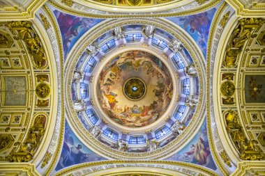 Tavan arasında St. Isaac's Katedrali, Saint Petersburg, Rusya Federasyonu