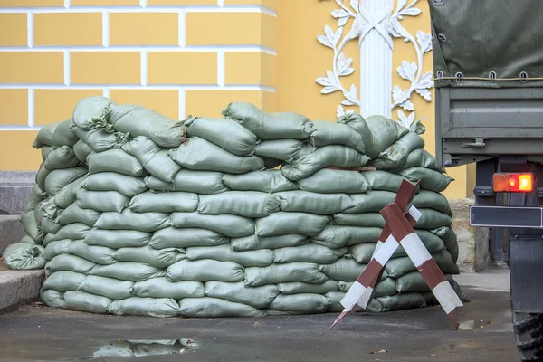 Sandbag bunker da base militar — Fotografia de Stock