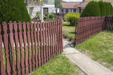 Old rural wooden fence