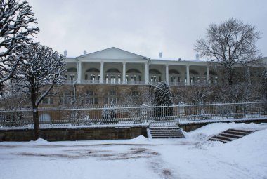 Puşkin, St. Petersburg, Rusya 'daki Tsarskoye Selo' daki Catherine Park 'taki Cameron Galerisi' nin görüntüsü.
